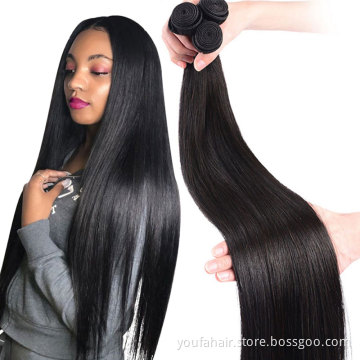 Wholesale 100%  Natural Black Raw Cuticle Aligned Virgin Hair Bundles Human Hair Vendors Mink Brazilian Straight Hair Extensions